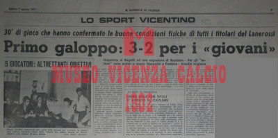 Ritaglio Il Giornale di Vicenza 7-8-1971