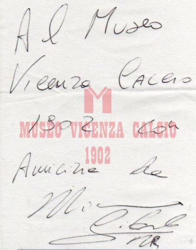 Autografo con dedica, Mimmo Di Carlo