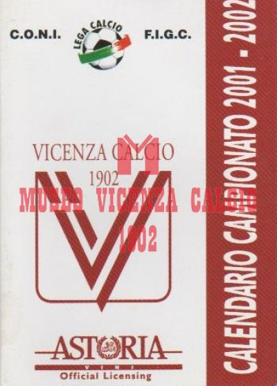 Calendario 2001-02 Astoria vini