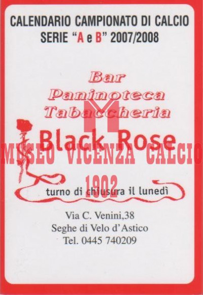 Calendario 2007-08 bar Black Rose