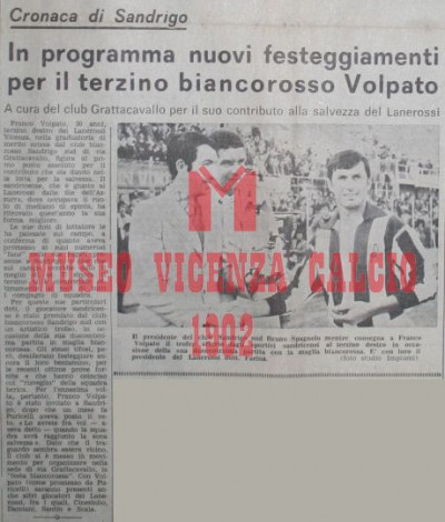 Ritaglio, Il Giornale di Vicenza, Volpato